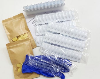 Complete DIY Suppository Making Kit - 72 Easyfill Plastic Moulds - 2ml