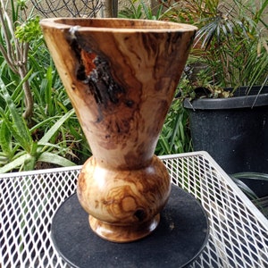 Olive Burl Vase