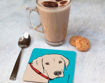 Set of two Labrador Coasters - Dog Coasters - Coasters Dog Design - Coasters - Dog Lover Gift - Labrador Lovers gift