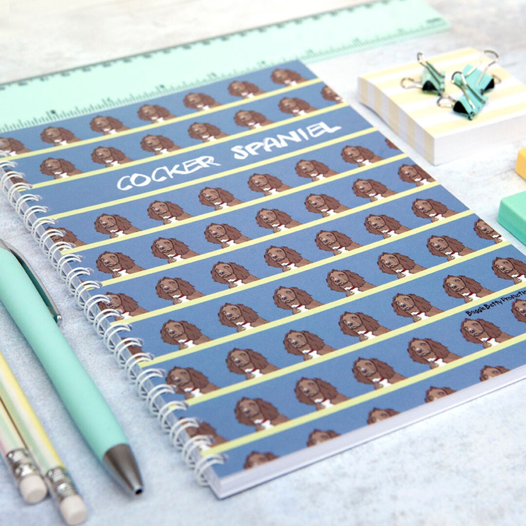 Cocker Spaniel Notebook Cocker Spaniel Notepad - Gift for Spaniel Lovers - Cocker Spaniel ...