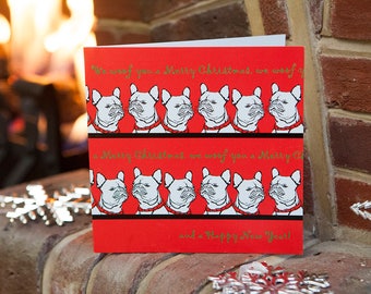 French Bull Dog Christmas Card - Christmas Card - Dog Christmas Card - French Bull Dog Lovers Gift