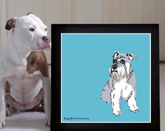 Schnauzer Print - Schnauzer Wall Art - Schnauzer Picture - Schnauzer Lovers Gift - Dog Wall Art