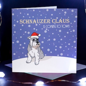Cartão de Natal Schnauzer