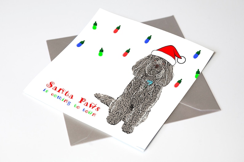 Labradoodle Christmas Card Christmas Card Dog Christmas Etsy