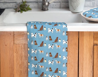 Dog Tea towel, Tea towel dog design, Gift for dog lovers