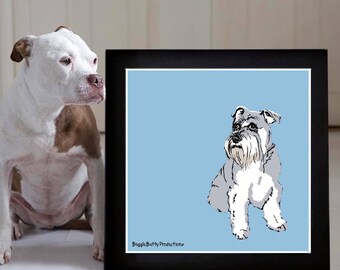 Schnauzer Print - Schnauzer Wall Art - Schnauzer Picture - Schnauzer Lovers Gift - Dog Wall Art
