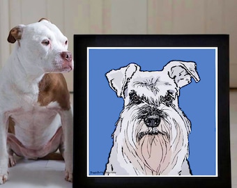 Schnauzer Print - Schnauzer Wall Art - Schnauzer Picture - Schnauzer Lovers Gift - Dog Wall Art