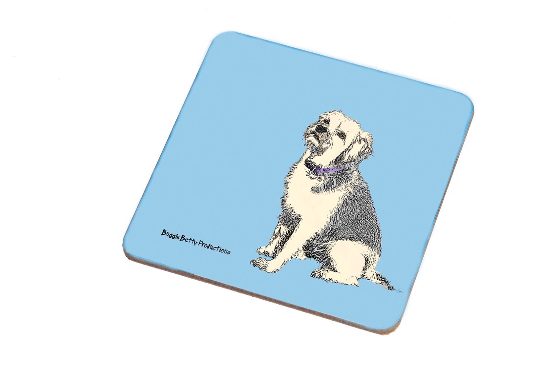 Ensemble de deux Coasters border terrier Dog Coasters | Etsy