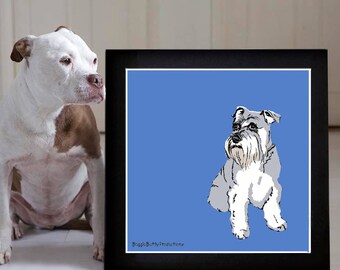 Schnauzer Print - Schnauzer Wall Art - Schnauzer Picture - Schnauzer Lovers Gift - Dog Wall Art