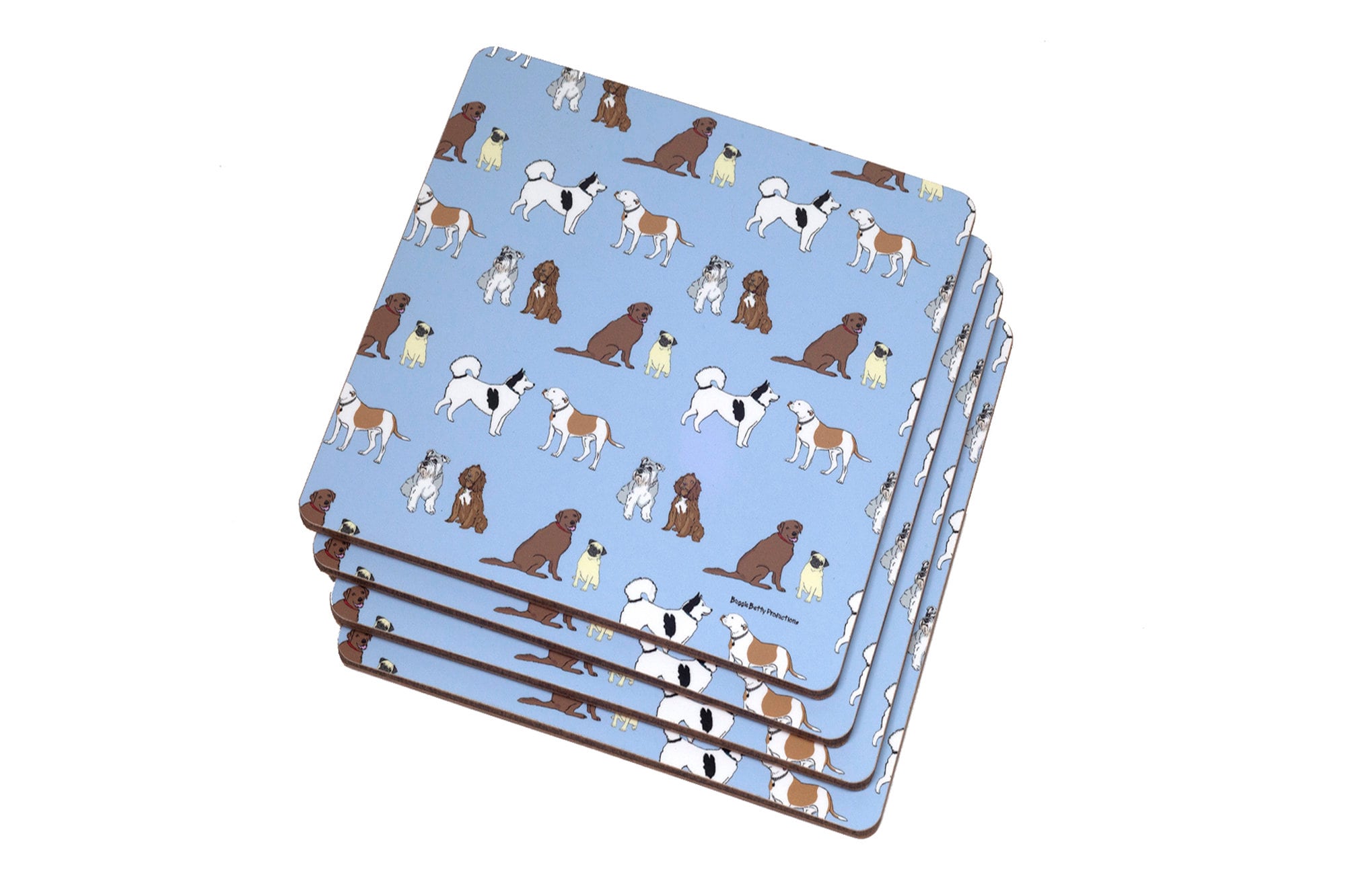 Placemats Dog Design Light Blue Placemats Cork Placemats Regalo para los amantes del perro