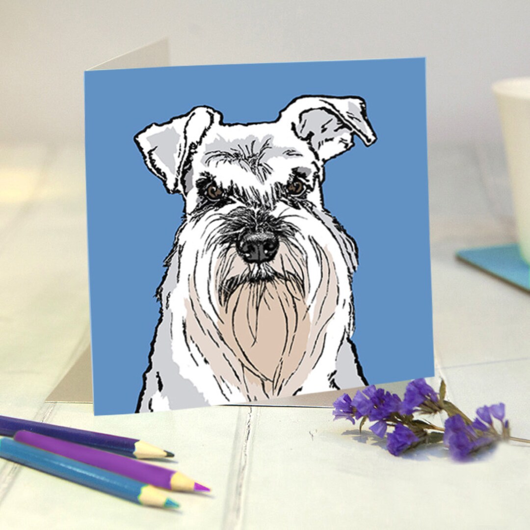 Schnauzer Geburtstagskarte Schnauzer Grußkarte Hund