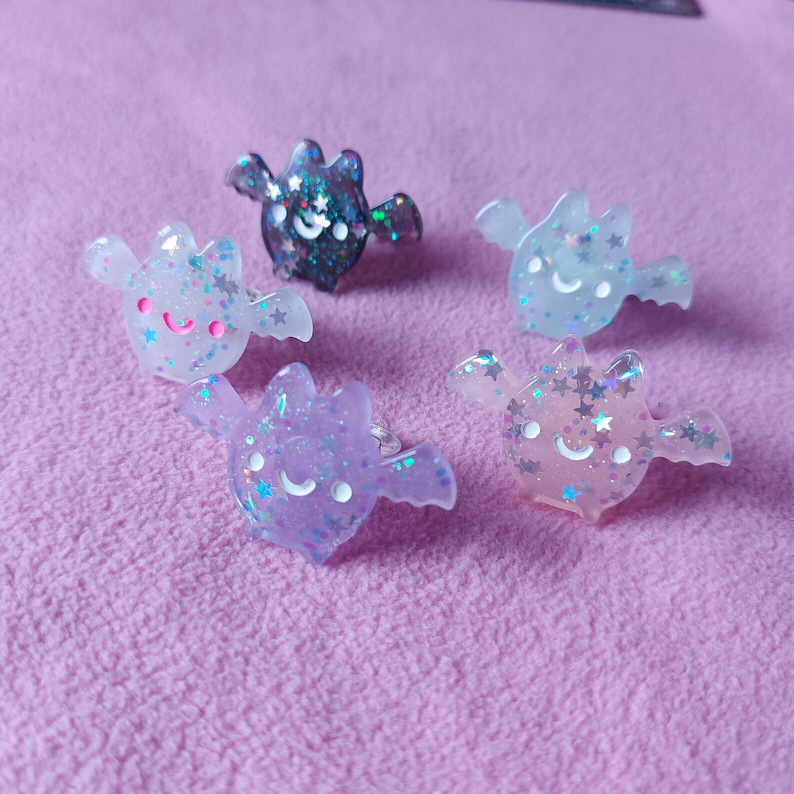 Kawaii/cute Pastel Goth Bat Ring 5 Colours Available Punk Etsy