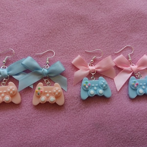 Cute Chocolate Earrings Food Miniatute Kawaii Gift Pastel Pink