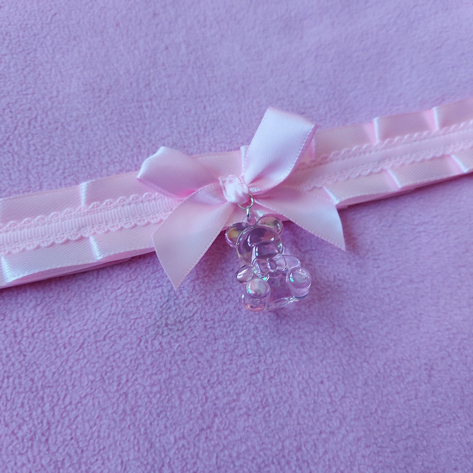 Kawaii Cute Collar Choker Lollipop Lace Pastel Pink Fantasy Etsy