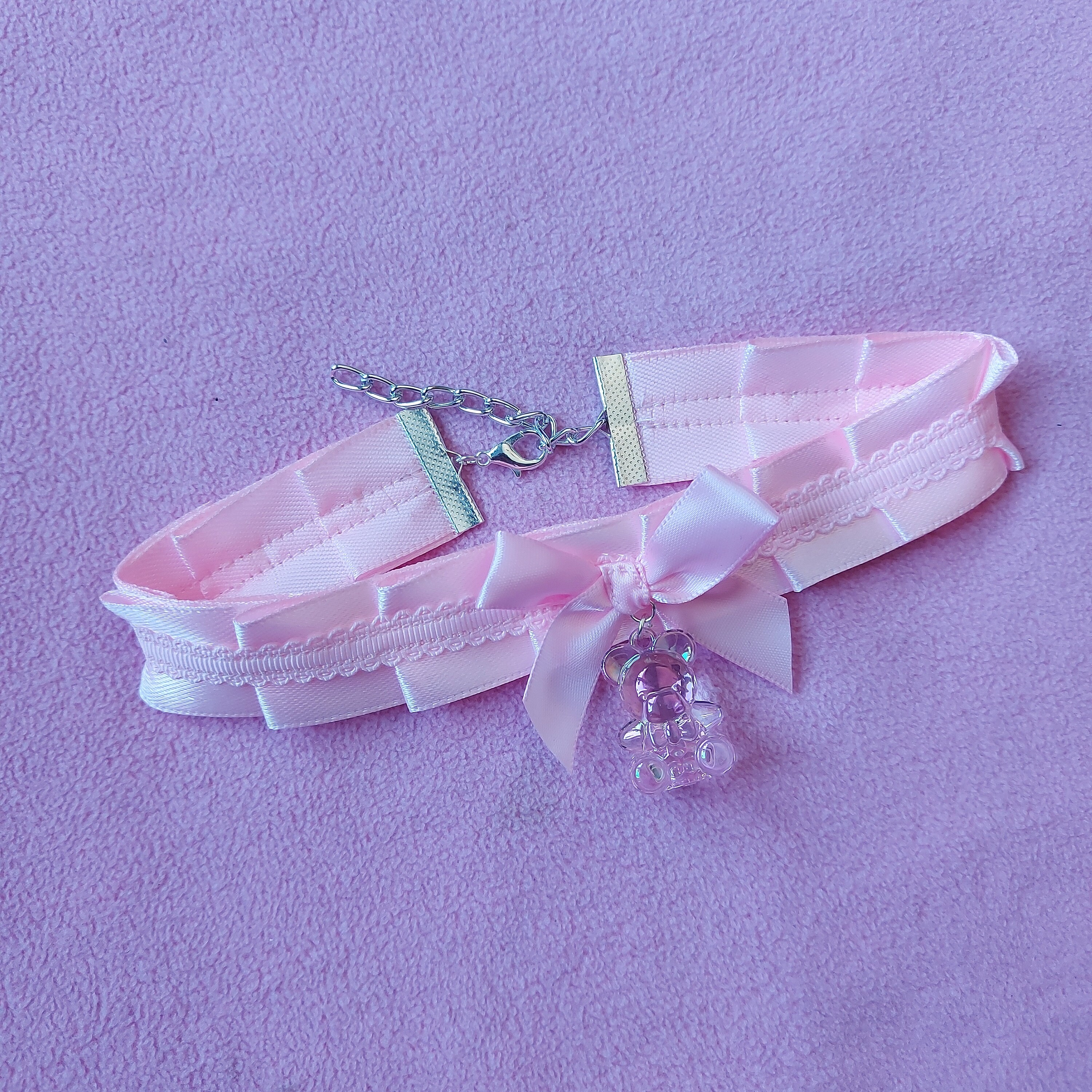 Kawaii Cute Collar Choker Lollipop Lace Pastel Pink Fantasy Etsy