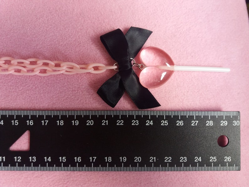 Pink and Black Pastel Goth Heart Lollipop Necklace Punk Decora Etsy
