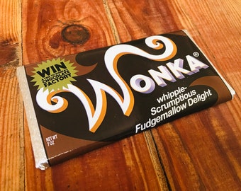 Wonka Bar - Whipple-Scrumptious Fudgemallow Delight - REPLICA - Charlie and the Chocolate Factory (2005)