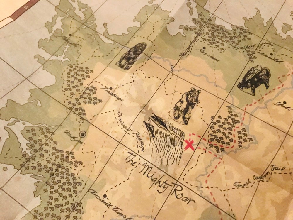 Jumanji Map to the Jungle MAP Replica JUMANJI Etsy