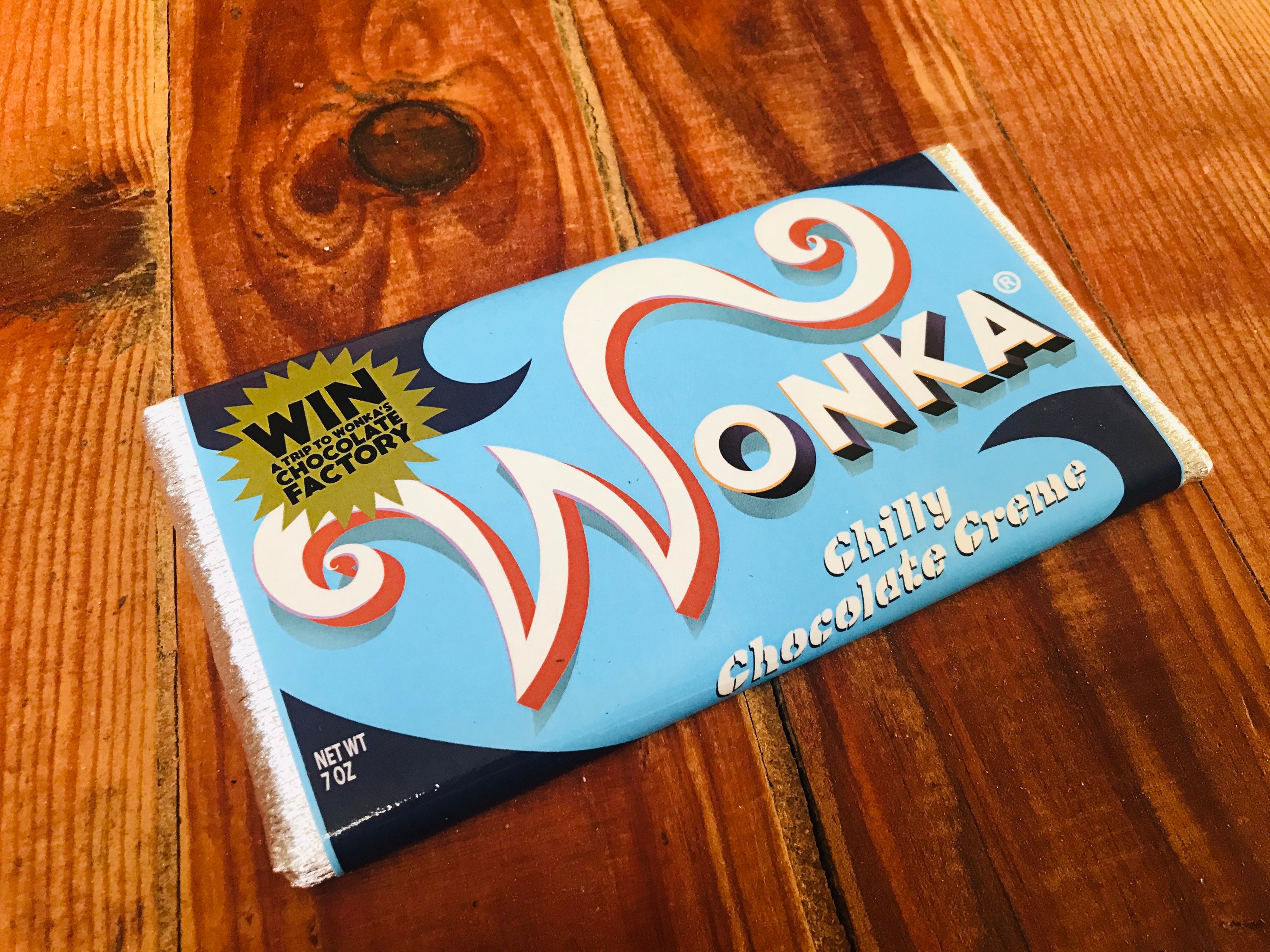 Wonka Bar Chilly Chocolate Creme REPLICA Charlie and the Chocolate Factory  2005 -  Norway