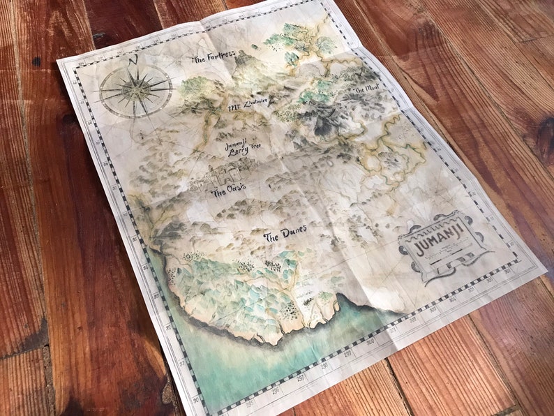 Carte Jumanji Next Level MAP Replica JUMANJI Etsy