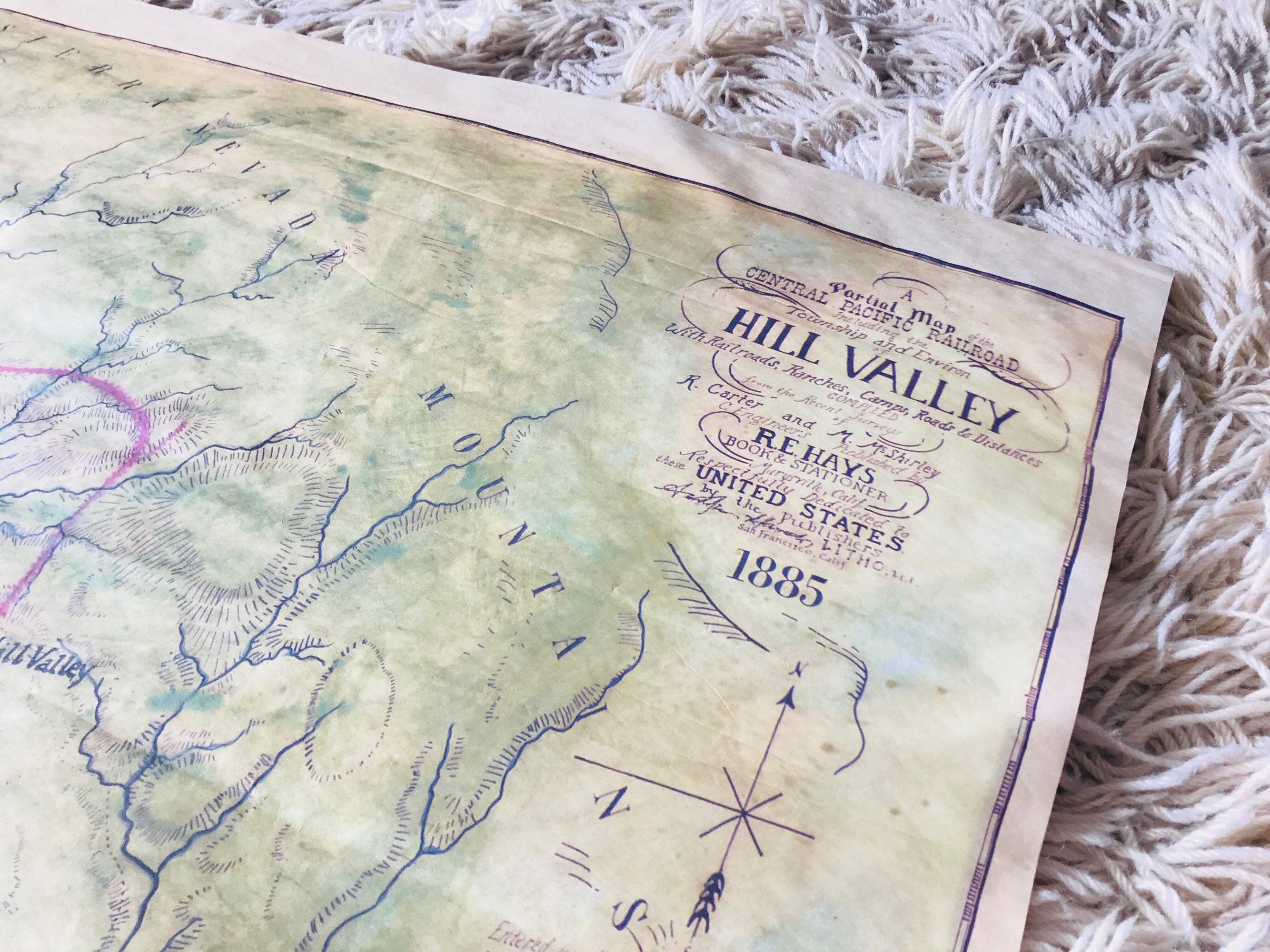 The Hill Valley Map 1885 Back to the Future III Etsy