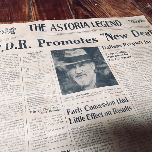 The Goonies Astoria Legend Newspaper Etsy