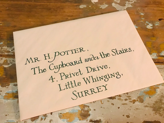 Harry Potter Hogwarts Acceptance Letter Envelope Ticket 9 3/4 Prop Replica