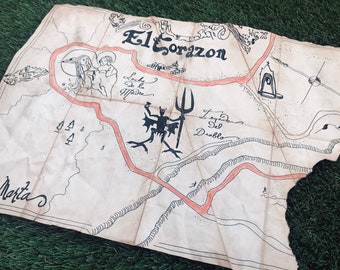 La carte du trésor d'El Corazon - A la pousuite du Diamant Vert (Romancing the Stone)