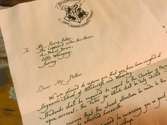 Hogwarts Admission Letter harry Potter 