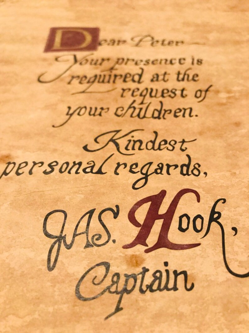Hook Letter From Captain Hook Etsy