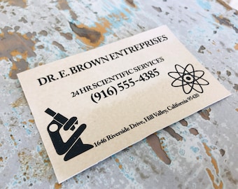 Business Card - Doc Brown - Back To The Future