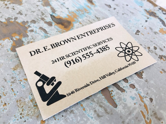 Business card Business Card Doc Brown back to the future | Etsy