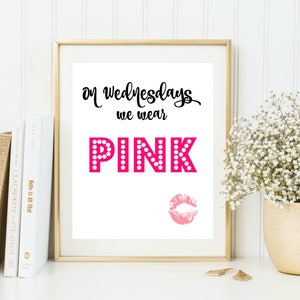 On Wednesdays We Wear Pink, Instant Download Digital Printable - Etsy