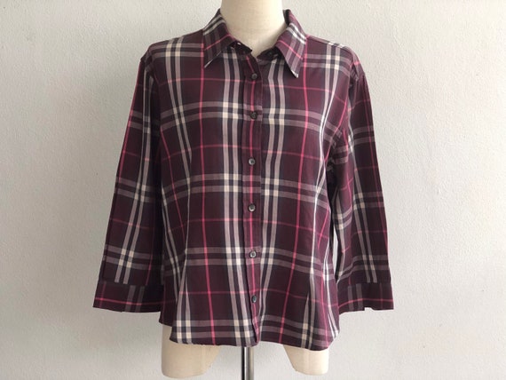 Ladies Genuine Burberry VINTAGE Cotton Shirt Top