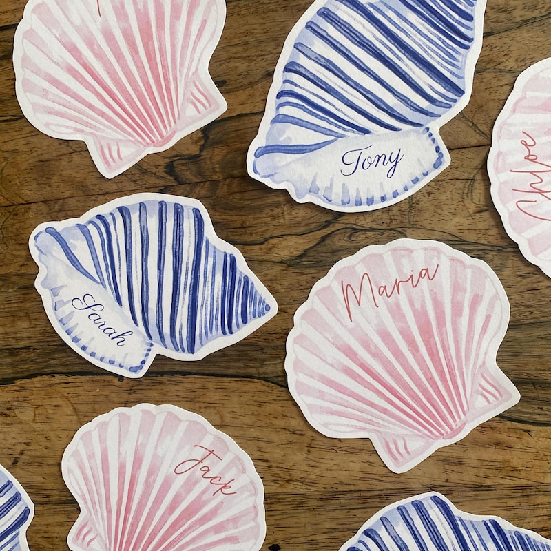 Sea Shell Place Card - Etsy
