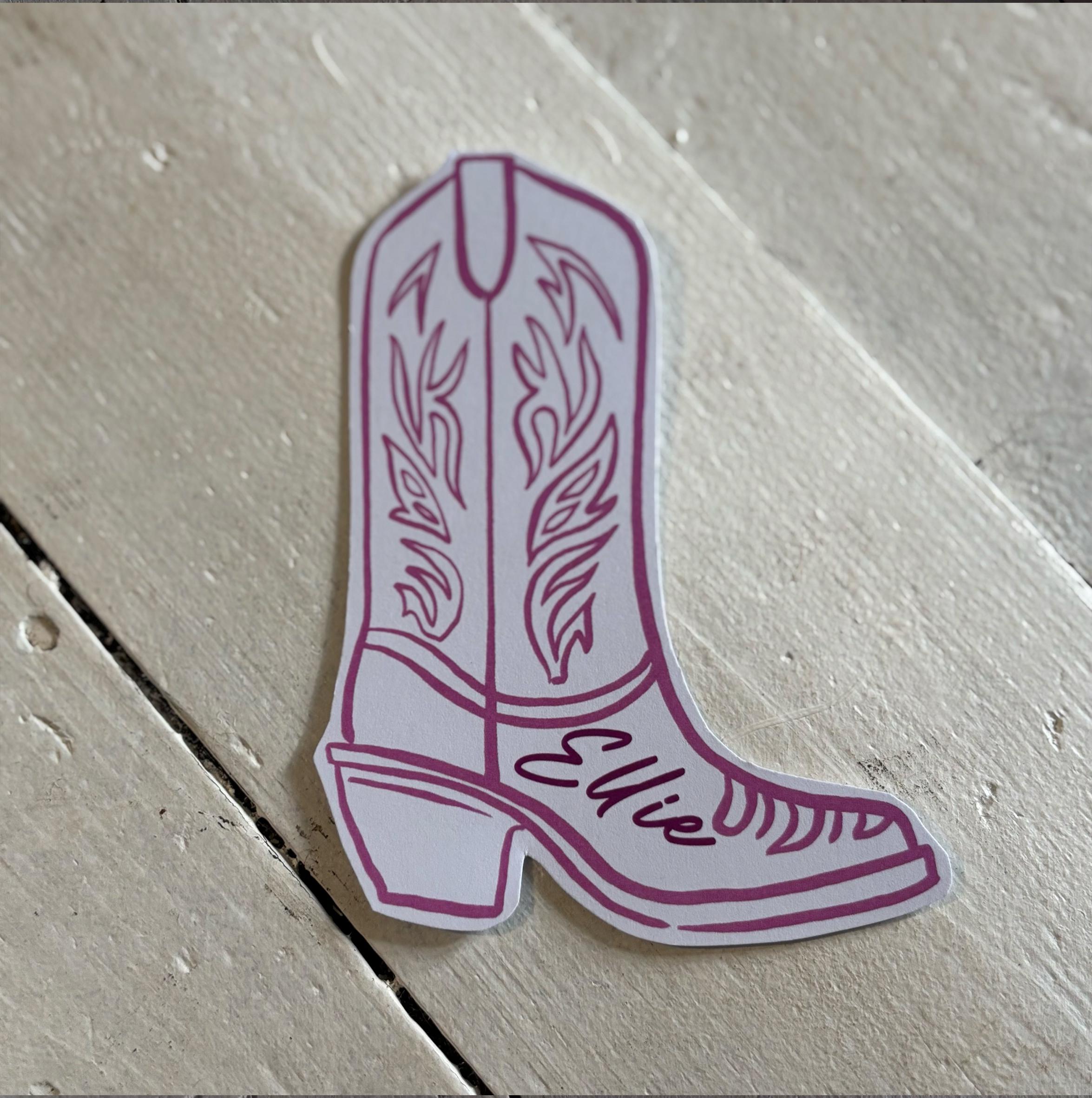 Personalised Cowboy Boot Place Name Cards | Western Party Decor - Etsy