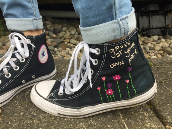 embroidered converse shoes