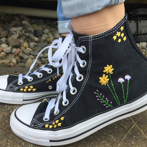 converse flower pattern