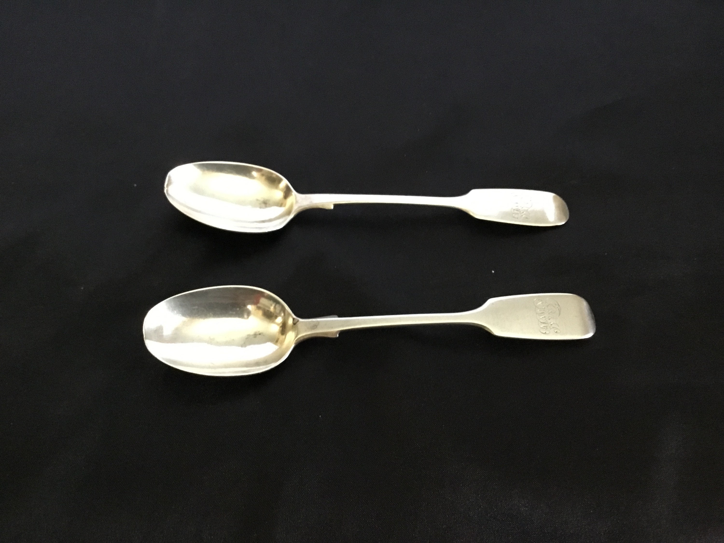 Pair Sterling Teaspoons by Henry Hollandlondon 1872. Fiddle Etsy UK