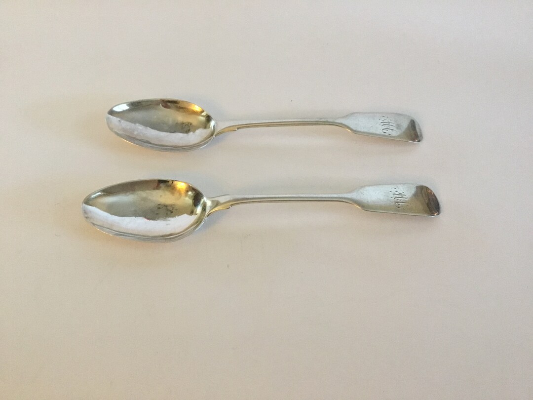 Antique Solid Silver Serving Spoon - London 1782 By Hester