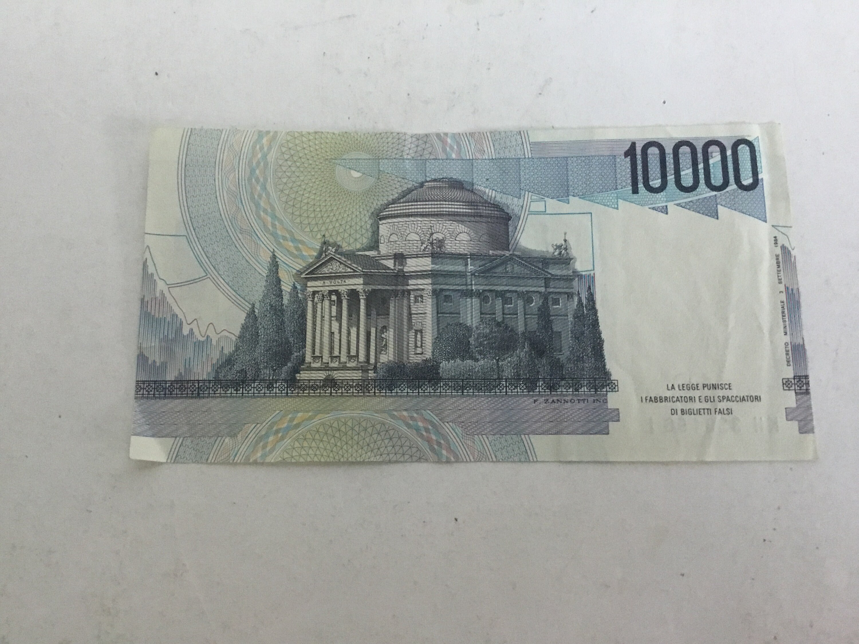 イタリア 10,000リラ ミケランジェロ 1970年 イタリア 10,000リラ