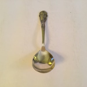 Vintage Schwedisch Silverplated Souvenir Löffel Rathaus Stockholm L 5.75&quot;