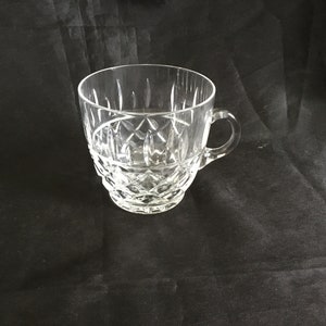 Vintage Traditional Cut Crystal Tea /  Glass , Punch / Cup Classic Design Star Cut Bottom.