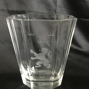 Elegant Vintage 1940’s Swedish Kosta Crystal Vase Design By Eli’s Bergh (1881-1954,Worked At Kosta 1929-1950)