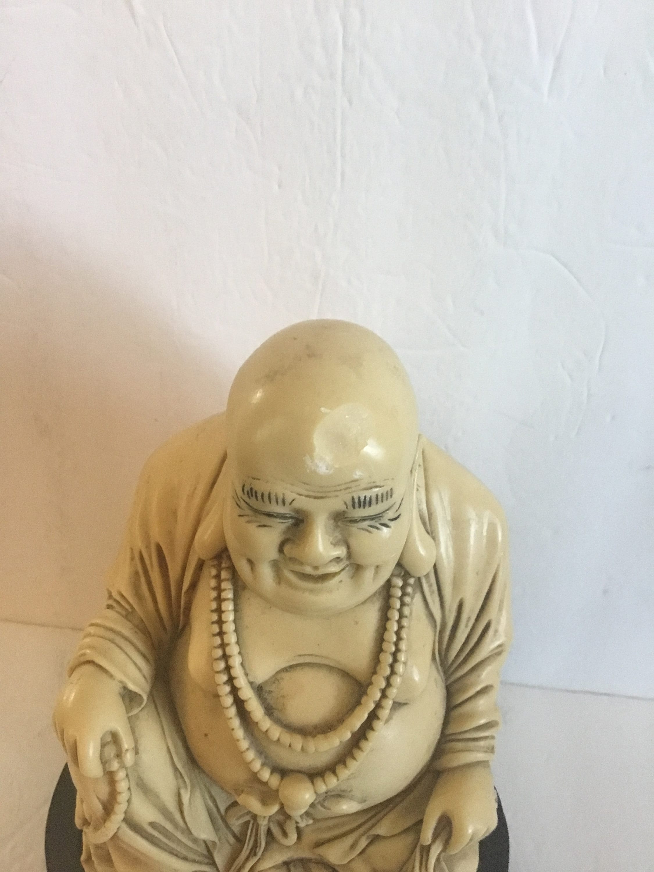 【中古】 Hotel Buddha Antique Bayon Style Khmer Stone Seated Naga Meditation
