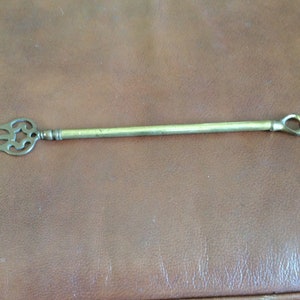 Vintage Brass Telescoping Toasting Fork 14&quot; Expanding to 21&quot; Very Unusual.