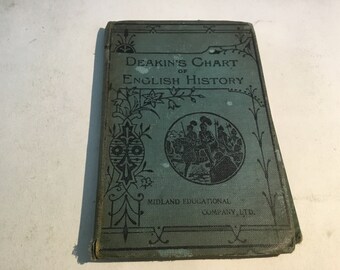 Antique Early 1900’s Chart Of English History Compiled By Helen Deakin Very Rare