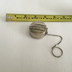 Vintage Small Sterling Chatelaine Pillbox Rouge Pot