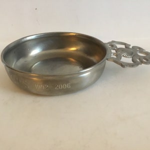 Vintage Pewter Porringer Bowl.Ron Kusins Pewter Crafters Cape Cod.