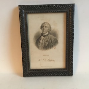 Antikes gerahmtes Bild von Georges-Louis Leclerc, Comte De Buffon 1707-1788